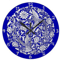 Chinese phoenix ancient Ming with numbers Clock