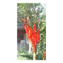 Chinese Prayer Ribbons Personalised Photo Card