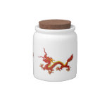 Chinese Red And Gold Dragon Candy Jar at Zazzle