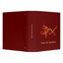 Chinese Red And Gold Year Of The Dragon Binder