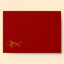 Chinese Red And Gold Year Of The Dragon Letter Envelope