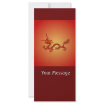 Chinese Red And Gold Year Of The Dragon Rackcard Rack Cards