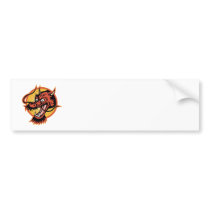 Chinese Red Dragon Bumper Sticker