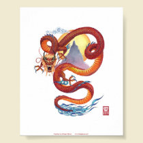 Chinese Red Dragon print