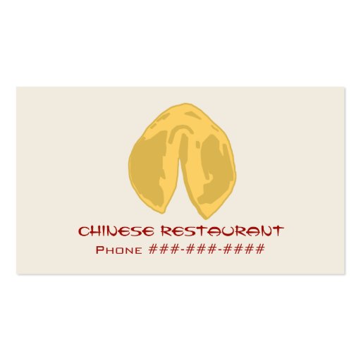 Chinese Restaurant Business Card