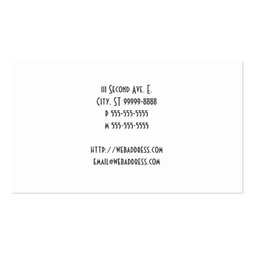 Chinese Restaurant Takeout Box Business Card Templates (back side)