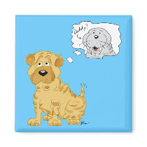 Chinese Shar-Pei and Walrus Magnet