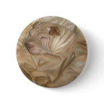 Chinese Shar Pei Camouflaged in Wrinkles Pinback Buttons