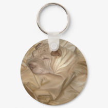 Chinese Shar Pei Camouflaged in Wrinkles keychains by KahunaLuna Chinese Shar Pei Camouflaged in Wrinkles keychains