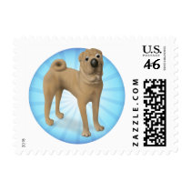 Chinese Shar-pei cartoon Postage