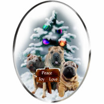 Chinese Shar-Pei Christmas Gifts Ornament photo sculptures