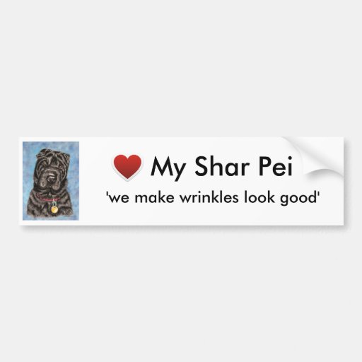 Chinese Shar-Pei Dog Art - Tia Bumper Stickers