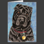 Chinese Shar-Pei Dog Art - Tia Card