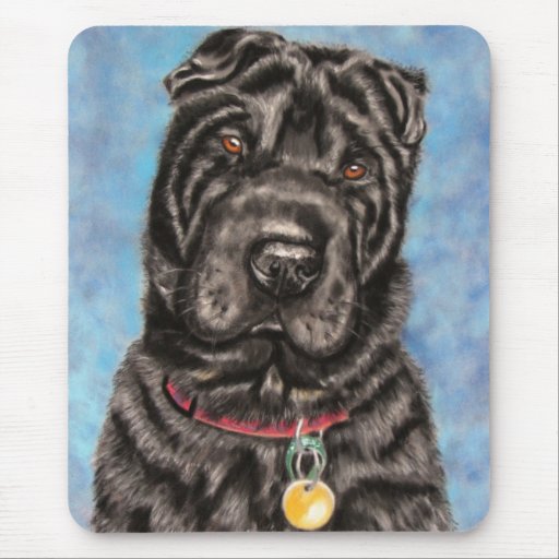 Chinese Shar-Pei Dog Art - Tia Mouse Pads
