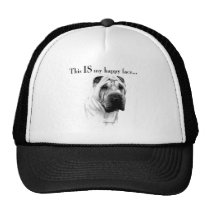 Chinese Shar Pei Happy Face hats