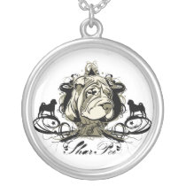 Chinese Shar Pei Projekt Dog illustration necklaces