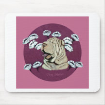 Chinese Shar Pei Yawning Mousepads