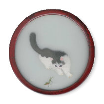 Chinese Silk Cat Picture magnets