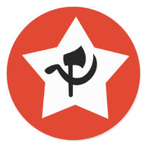 Chinese Soviet Republic Round Stickers