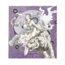Chinese Spirit of the Tiger w Chinese Elemental Memo Pad