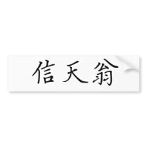 Chinese Symbol for albatross Bumper Sticker