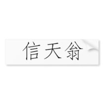 Chinese Symbol for albatross Bumper Sticker