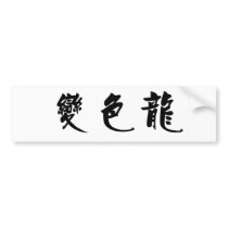 Chinese Symbol for anole, chameleon bumper stickers