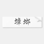 Chinese Symbol for cockroach Bumper Sticker