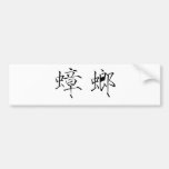 Chinese Symbol for cockroach Bumper Sticker