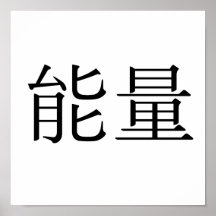 Chinese Symbol for energy Print
