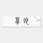 Chinese Symbol for grass snake Bumper Sticker