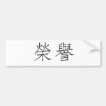 Chinese Symbol for honor Bumper Stickers