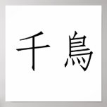 Chinese Symbol for plover Poster