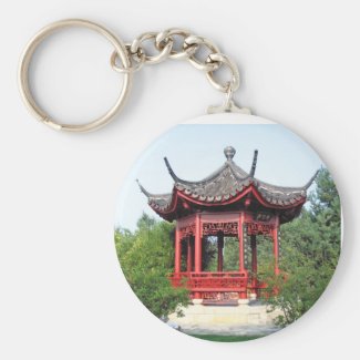 Chinese Teahouse Key Chain
