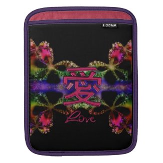 Chinese Valentine ~ Red Love Symbol Sleeves For iPads