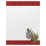Chinese Wealthy Peacock Tattoo Letterhead Template