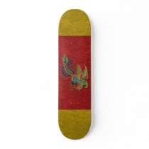 Chinese Wealthy Peacock Tattoo Skate Board Deck