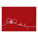 Chinese Wedding Knot Double Happiness Thank You Greeting Cards