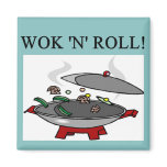 chinese wok cooking refrigerator magnet