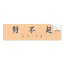 Chinese word for Sorry 10289_4.pdf Bumper Stickers