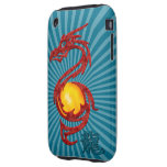 Chinese Year of the Dragon Metalic Red iPhone 3 Tough Case