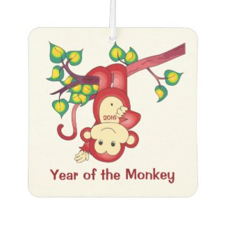 Chinese Year of the Red Monkey Car Air Freshener
