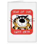 Chinese Year of The Tiger 1974 Gift Card