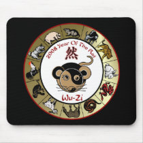 Chinese Zodiac 2008 Year Of The Rat Mousepads by tshirt_shack Chinese Zodiac 2008 Year Of The Rat Mousepads