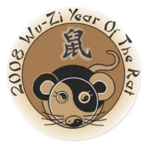 Chinese Zodiac 2008 Year Of The Rat Stickers by tshirt_shack Chinese Zodiac 2008 Year Of The Rat Stickers