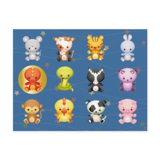 Chinese Zodiac Animals Year of the Dragon postcard
