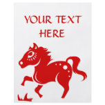 CHINESE ZODIAC HORSE PAPERCUT ILLUSTRATION PERSONALIZED FLYER
