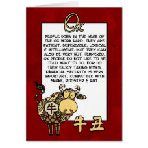 Chinese Zodiac - Ox Greeting Card