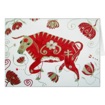 Chinese Zodiac Ox Greeting Card