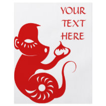 CHINESE ZODIAC PAPERCUT MONKEY ILLUSTRATION FLYERS